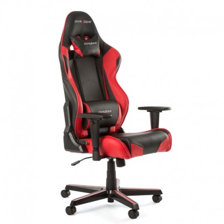 Siège PC Gamer DXRacer Racing R0-NR - Noir/Rouge/Simili Cuir/3D